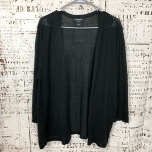 Black Cardigan Long Open Front Cardigan